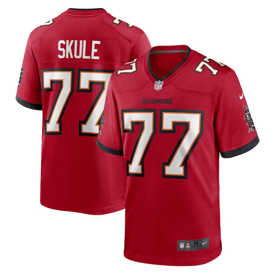 Men Tampa Bay Buccaneers 77 Justin Skule Nike Red Home Game Player NFL Jersey